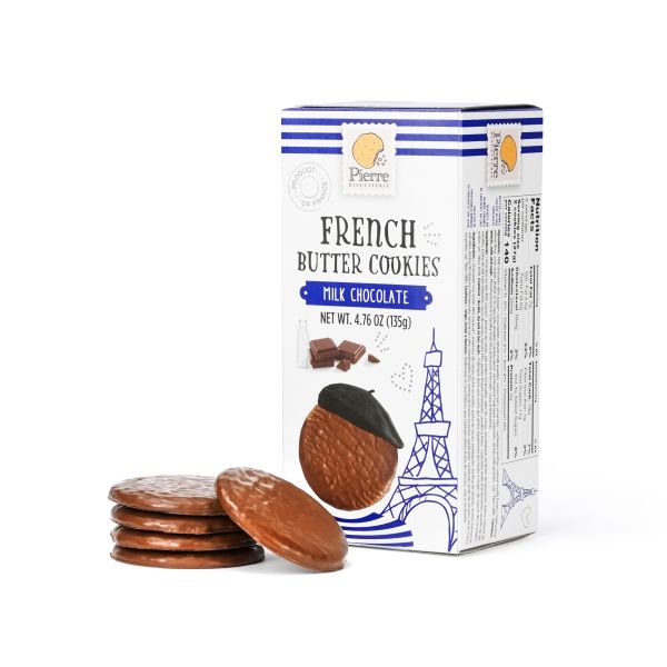 French Butter Cookies Coated with Milk Chocolate