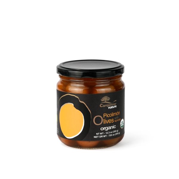 Picolimon Olives with Spices, Organic 