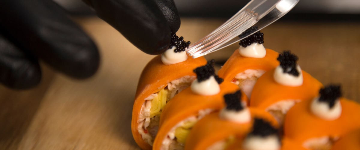The art of cooking with caviar, including recipes for appetizers, entrees, and desserts