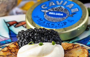 Purebred beluga caviar available in the US, courtesy of Sturgeon Aquafarms and Marky's