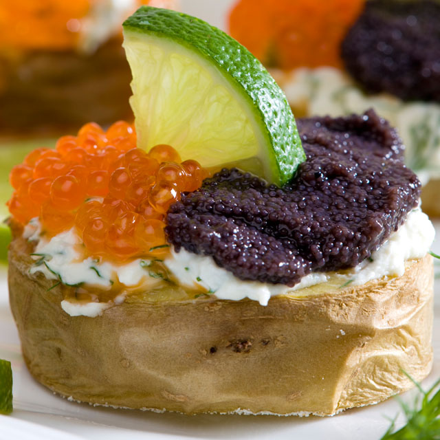 Roasted Potatoes with Caviar