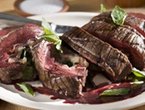 Flank Steak with Red Wine Vinegar and Greens
