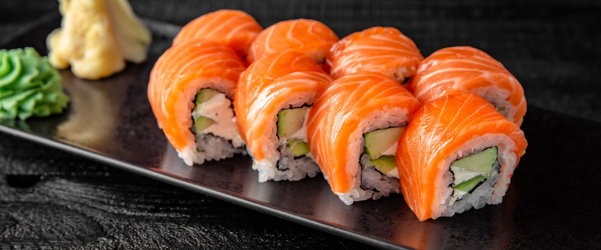 Smoked salmon in fusion dishes, like sushi rolls and tacos