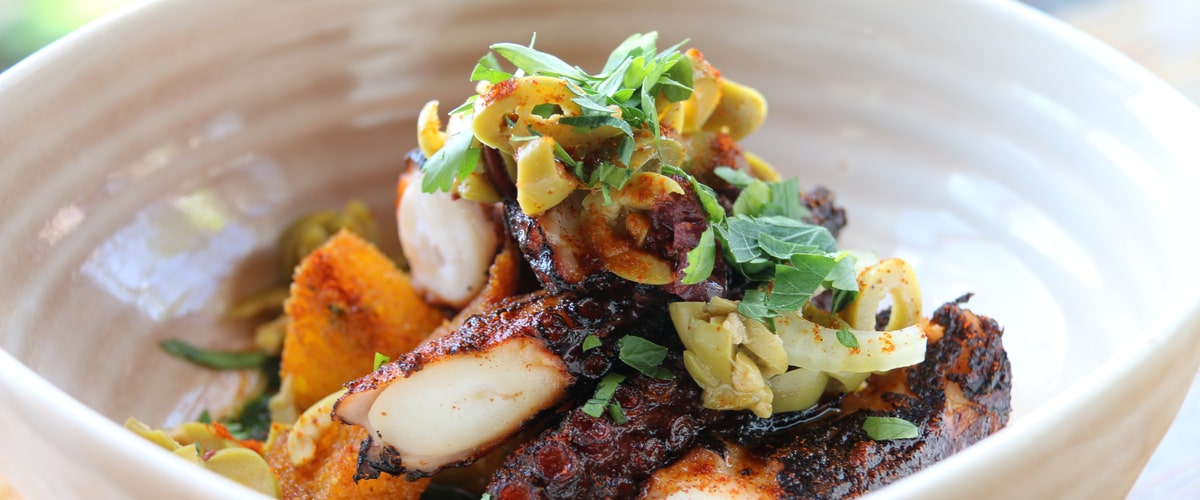 Grilled octopus salad