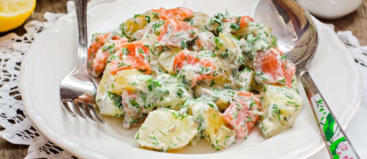 potato salad with salmon 