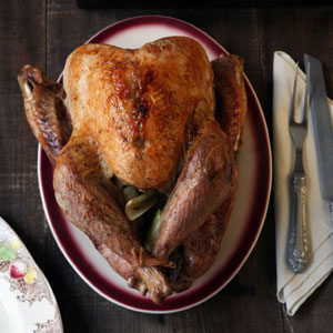 thanksgiving free-range turkey with foie gras stuffing
